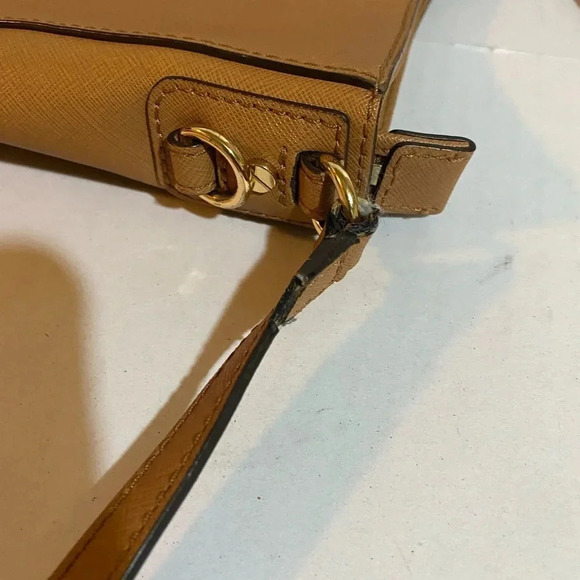 Michael kors brown saffiano leather satchel handbag - Picture 8 of 15